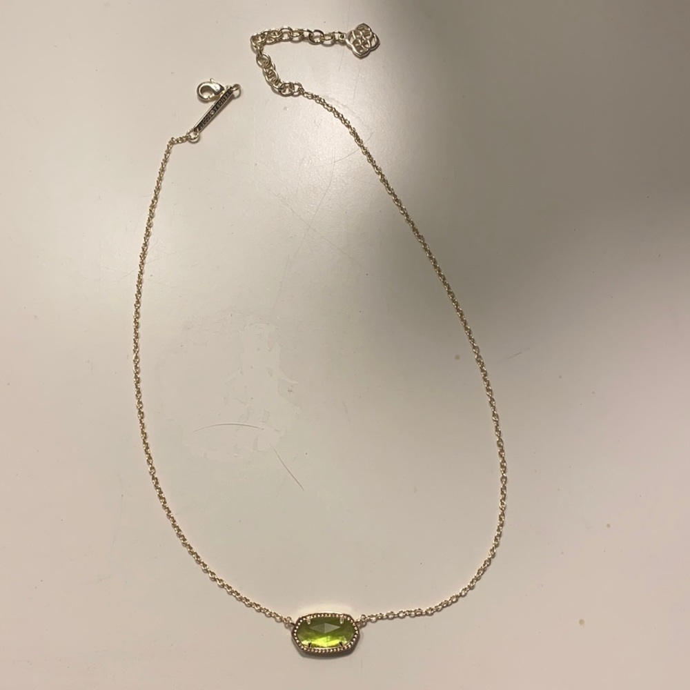 Kendra Scott Elisa Necklace - green stone